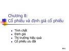 Cổ phiếu và Định giá cổ phiếu: Bài giảng Quản trị tài chính - Chương 8