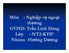 Thẻ thanh toán: Thuyết trình Nghiệp vụ ngoại thương