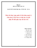 Tiểu luận Tài chính quốc tế: Phân tích thực trạng và giải pháp quản lý thị trường ngoại tệ (Chợ đen) ở Việt Nam