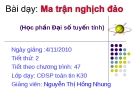 Bài giảng Ma trận nghịch đảo Nguyễn Thị Hồng Nhung