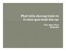 Bài giảng Phát triển chương trình và tổ chức quá trình đào tạo của Trần Ngọc Giao