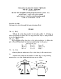Đề thi lý thuyết May & thiết kế thời trang năm 2011 (Mã đề TH38) mới nhất