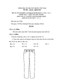 Đề thi lý thuyết May & Thiết kế thời trang 2011 (Mã đề TH15)