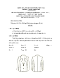Đề thi lý thuyết May & thiết kế thời trang năm 2011 (Mã đề TH7) chuẩn nhất
