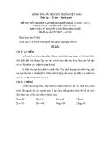 Đề thi lý thuyết May & thiết kế thời trang năm 2011 (Mã đề TH8) chuẩn nhất
