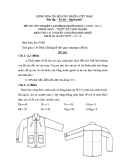 Đề thi lý thuyết May & Thiết kế thời trang 2011 (Mã đề TH12) - Tuyển tập đề thi