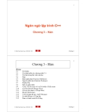 Bài giảng Ngôn ngữ lập trình C++ Chương 3: Trần Minh Châu (Chi tiết)
