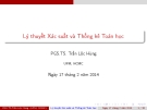 Bài giảng Lý thuyết xác suất và thống kê toán học chương 1: PGS.TS. Trần Lộc Hùng