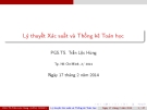 Bài giảng Lý thuyết xác suất và thống kê toán học chương 2: PGS.TS. Trần Lộc Hùng
