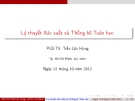 Bài giảng Lý thuyết xác suất và thống kê toán học Chương 6: PGS.TS. Trần Lộc Hùng