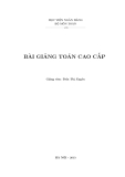 Bài giảng Toán cao cấp Trần Thị Xuyên - Tổng hợp