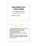 Bài giảng Hóa phân tích thực phẩm ThS. Phạm Kim Phượng