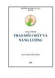 Giáo trình Trao đổi vật chất và năng lượng Phần 1: Mai Xuân Lương (Tóm tắt, Kinh nghiệm)