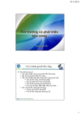 Bài giảng Môi trường và phát triển bền vững Chương 5: Nguyễn Quốc Phi (Chi Tiết)