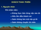 Bài giảng Nghiệp vụ du lịch: Khách hàng than phiền