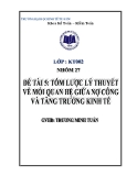 Tiểu luận: Tóm lược lý thuyết về mối quan hệ giữa nợ công và tăng trưởng kinh tế