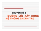 Đường lối xây dựng hệ thống chính trị: Chuyên đề 3