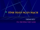 Tính toán ngắn mạch hệ thống điện: Bài giảng TS. Trương Việt Anh