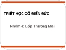 Bài Thuyết Trình Triết Học Cổ Điển Đức: Kinh Nghiệm và Phân Tích