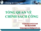 Bài giảng Tổng quan chính sách công Bùi Quang Xuân: Kinh nghiệm và kiến thức