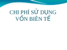 Chi phí sử dụng vốn biên tế: Bài thuyết trình [chuẩn nhất]