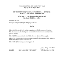 Đề thi & đáp án lý thuyết Kỹ thuật chế biến món ăn năm 2012 (Mã đề LT18)