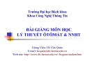 Bài giảng Lý thuyết ôtômát và ngôn ngữ hệ thống