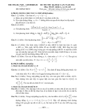 Đề thi thử Đại học lần 1 môn Toán khối A-A1-B-D năm 2014 - THPT Amsterdam