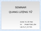 Bài thuyết trình Quang lượng tử