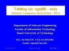 Bài giảng Tương tác người máy: Phần II - Lương Mạnh Ba