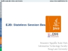 Bài giảng Lập trình mạng: Stateless Session Bean - GV Nguyễn Xuân Vinh