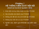 Bài giảng Lý thuyết kiểm toán: Hệ thống kiểm soát nội bộ Chương 2