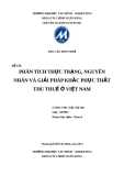 Báo cáo môn Thuế: Phân tích thực trạng, nguyên nhân và giải pháp khắc phục thất thu thuế ở Việt Nam