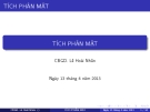 Bài giảng Vi tích phân A2: Chương 2 - GV Lê Hoài Nhân