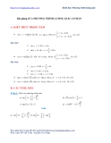 Phương trình lượng giác cơ bản: Bài giảng số 1 (chi tiết)