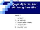 Quyết định cấu trúc vốn trong thực tiễn: Bài thuyết trình Chương 16