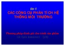 Công cụ phân tích hệ thống môi trường: Bài giảng Phân tích hệ thống môi trường - Bài 5
