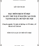 Tóm tắt Luận án Tiến sĩ Y học Vệ sinh xã hội học và Tổ chức y tế: Đặc điểm dịch tễ học sa sút trí tuệ ở người cao tuổi tại hai quận, huyện Hà Nội