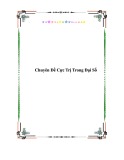 Chuyên đề về Cực trị trong Đại số