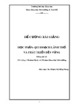 Đề cương bài giảng quy hoạch lãnh thổ và phát triển bền vững