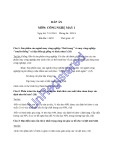 Đề thi và đáp án môn Công nghệ may 1 năm học 2010-2011 - ĐHBK TP.HCM