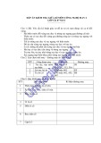 Đề kiểm tra giữa kì và đáp án môn Công nghệ may 2 - ĐHBK TP.HCM