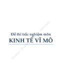 Đề thi trắc nghiệm Kinh tế vĩ mô: Tổng hợp phần 1 (có đáp án)