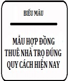 Mẫu hợp đồng thuê phòng trọ đúng qui cách hiện nay