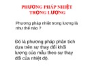 Bài giảng Phương pháp nhiệt trọng lượng chuẩn nhất