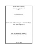 Luận văn Thạc sỹ Quản lý kinh tế: Thực hiện chức năng quản lý kinh tế của Nhà nước Việt Nam - Nguyễn Vinh Hưng