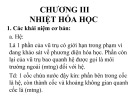Nhiệt hóa học chương III: Tổng quan và ứng dụng