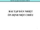 Bài tập dẫn nhiệt ổn định một chiều - Tài liệu ĐH Bách khoa TP.HCM