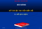 Bài giảng Kỹ thuật truyền dẫn số - TS. Đỗ Công Hùng