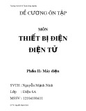 Đề cương ôn tập Máy điện: Thiết bị điện điện tử Phần II